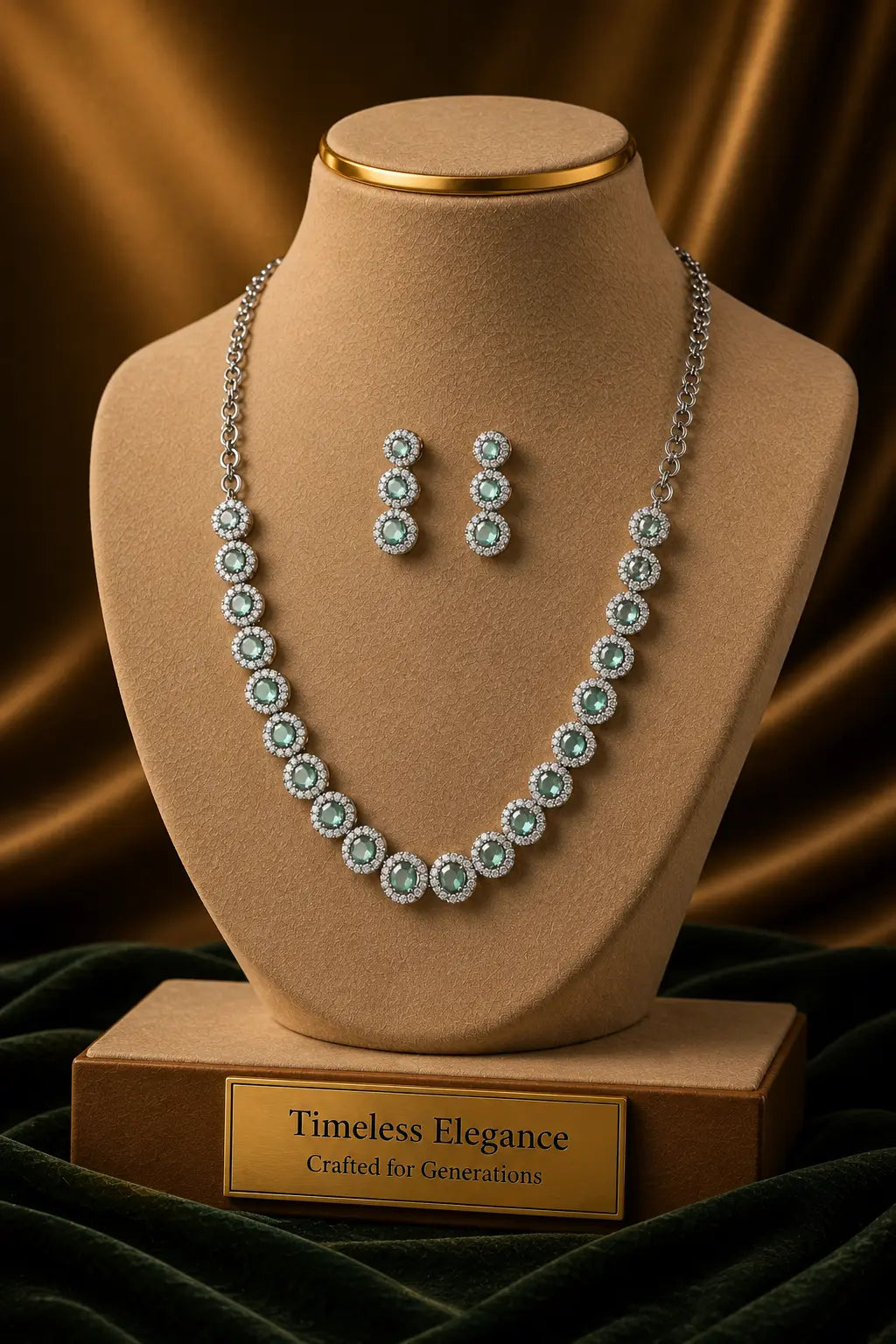 Elegant Portrait With Sparkling AD Jewelry