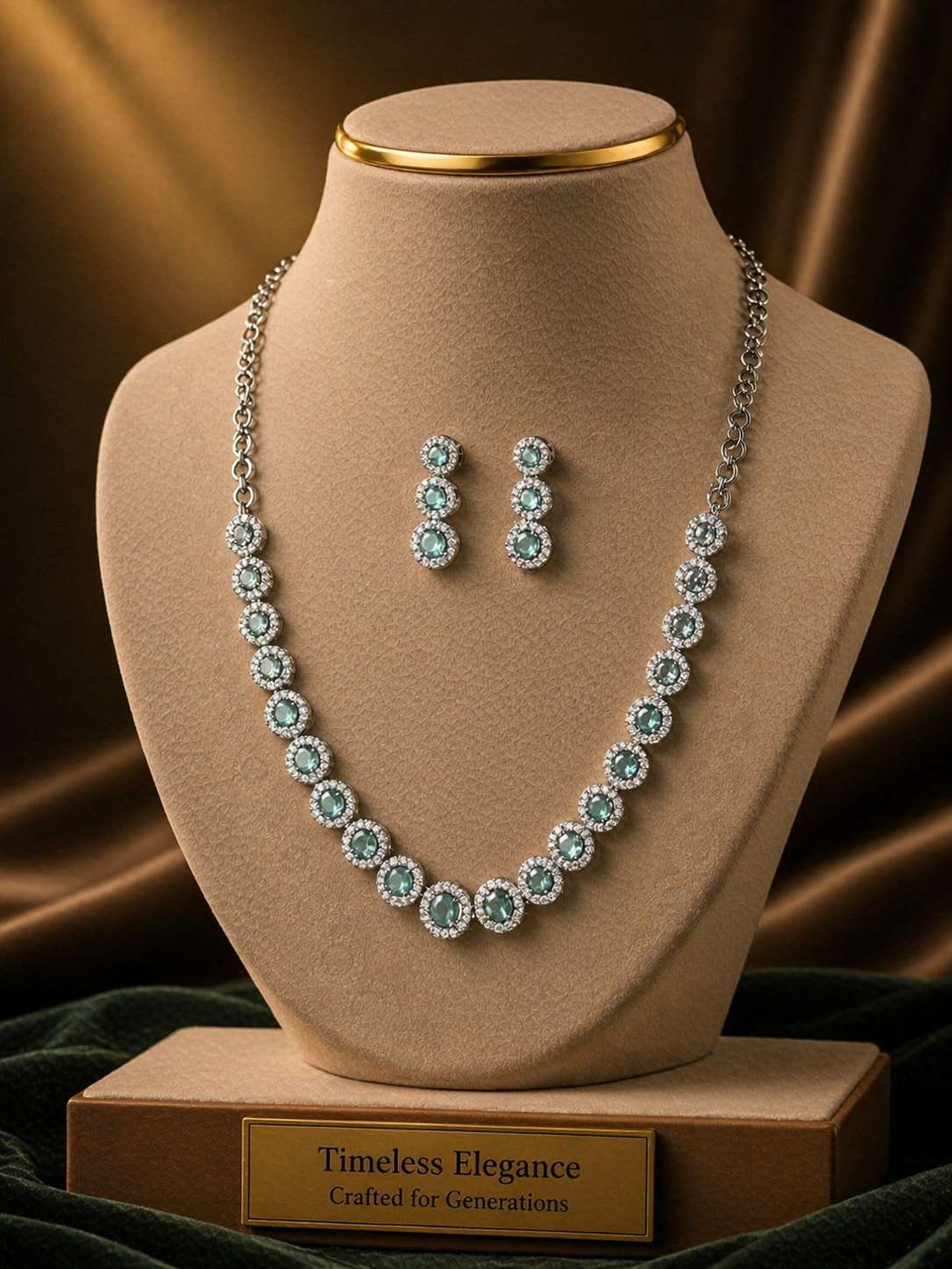 Elegant portrait with sparkling AD jewelry