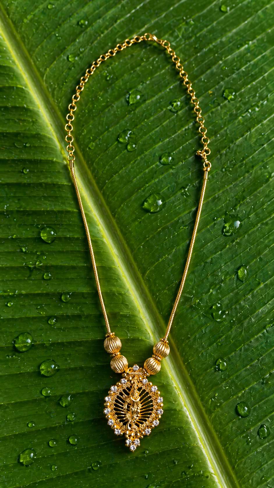 Krishna necklace with american diamond
