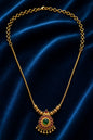 Gold Pendant With Emerald And Ruby