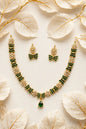 Golden Butterfly Jewelry With Emerald Accents