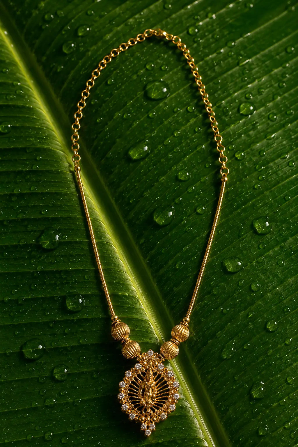 Krishna Necklace With American Diamond