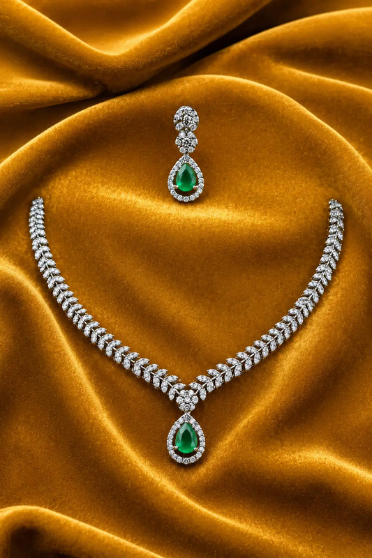 Rhodium Plated Bluestone