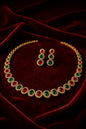 Elegant Ruby And Emerald Jewelry AD Set