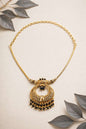 Elegant gold necklace with bead accents