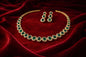 Elegant ruby and emerald jewelry AD set