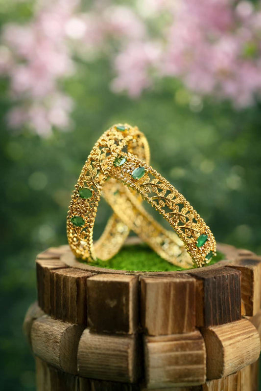 Emerald bloom Heritage Bangles