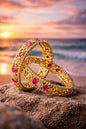 Gold plated Ruby Bangles
