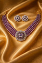Luxurious amethyst and American diamond set