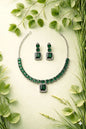 Rhodiam plated ad necklace