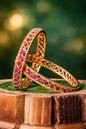 Ruby Lattice Bangles