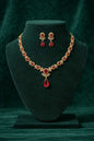 Ruby elegance on velvet display