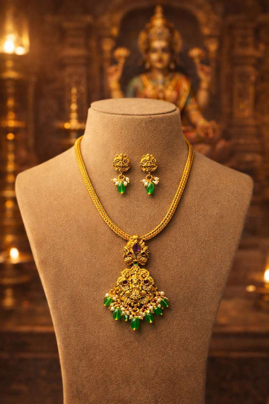 Traditional Indian jewelry brass gold plated